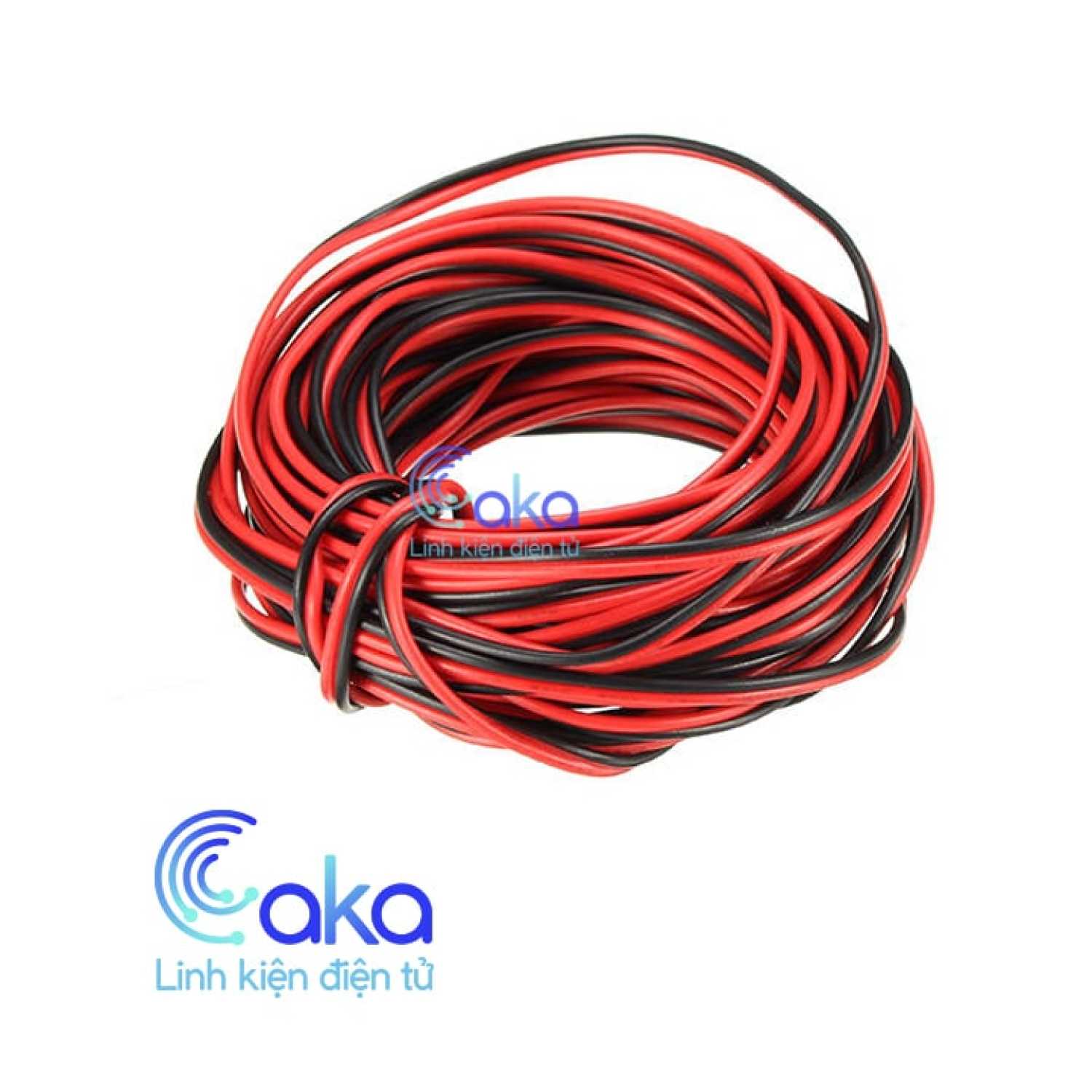 5 mét dây điện đôi màu đỏ đen 2468.26awg