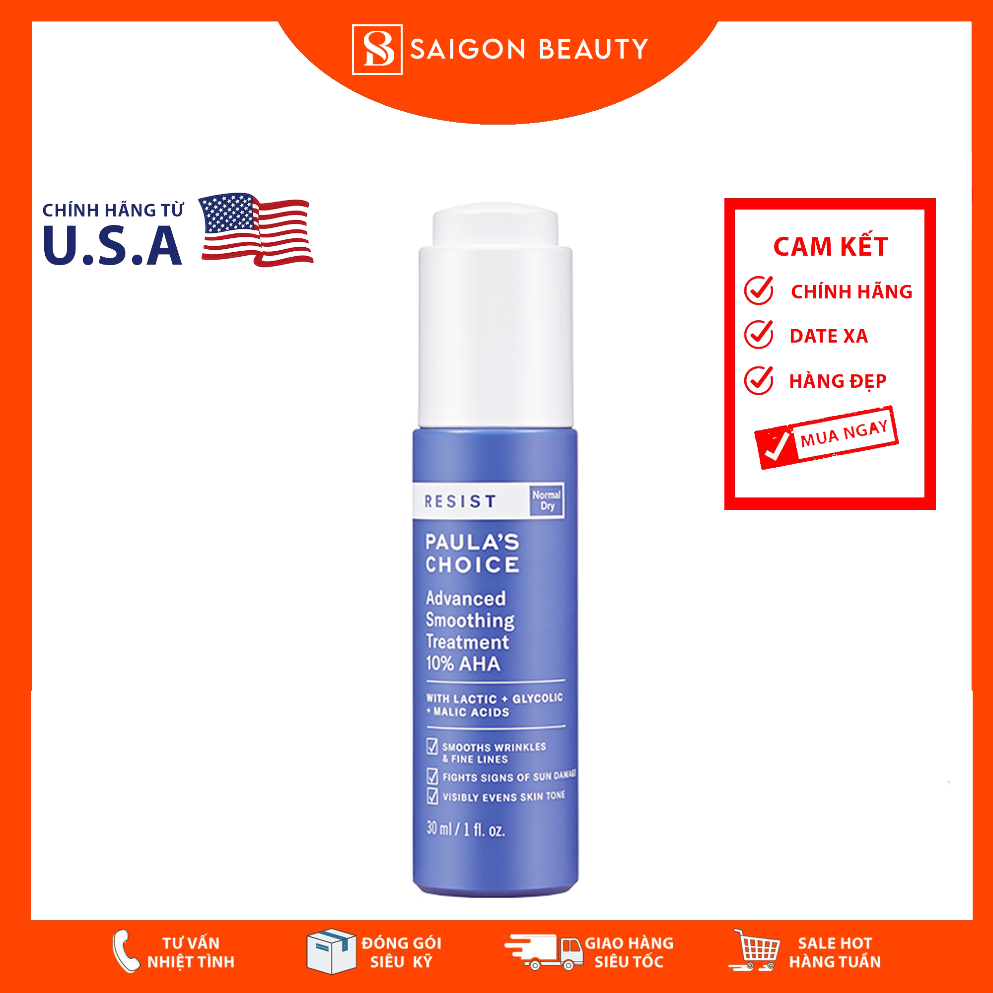 Paula's Choice RESIST Advanced Smoothing Treatment 10% AHA (30ml)