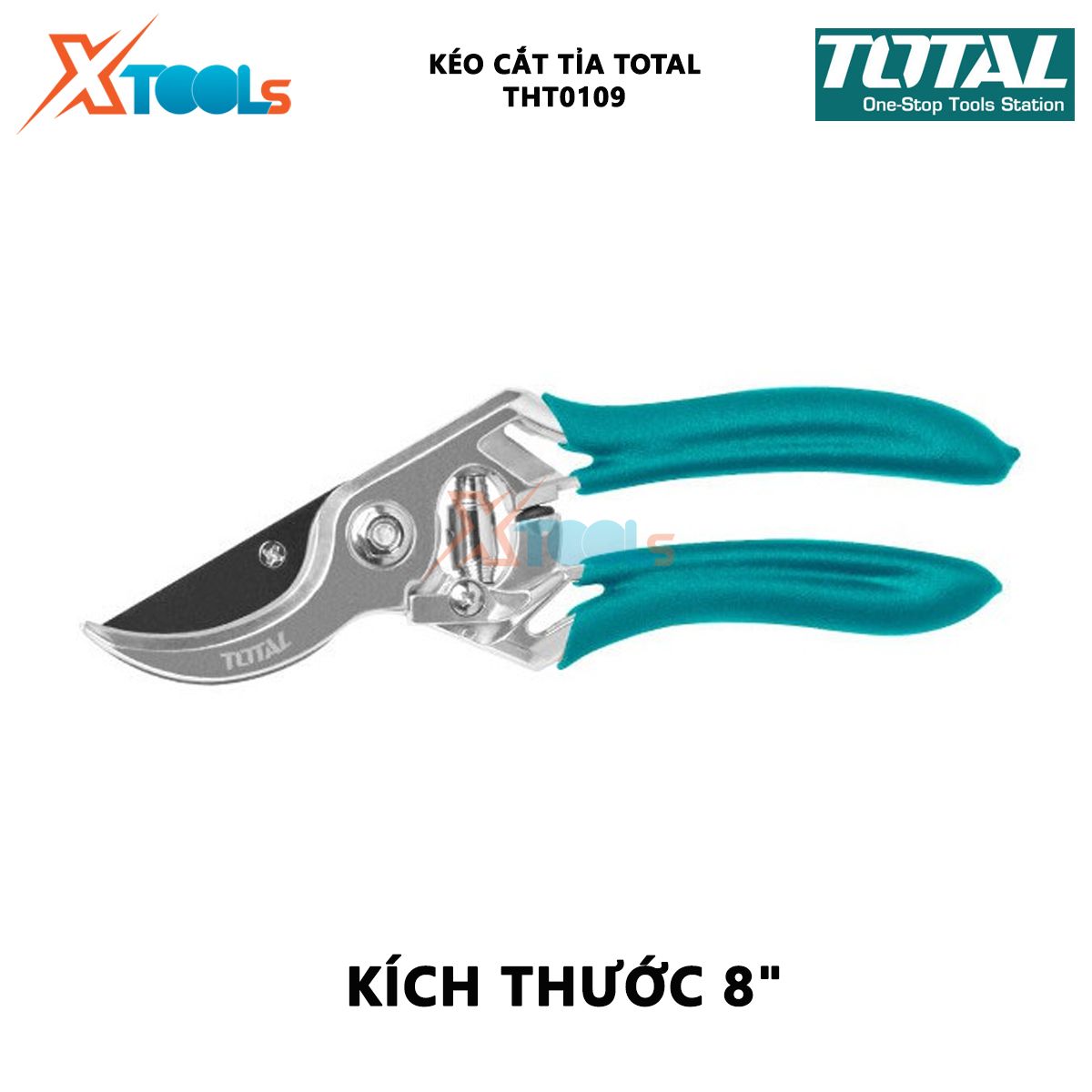 Kéo cắt tỉa cành cây TOTAL THT0109 | Kéo cắt tỉa cây Đường kính cắt tối đa: 12mm Size: 8" dùng để cắt tỉa cây, tạo hình khối cho tán cây [CHÍNH HÃNG][XTOOLs]