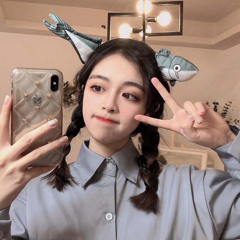 Bờm tóc nữ cute hình cá mập và cà rốt dễ thương đáng yêu GD64