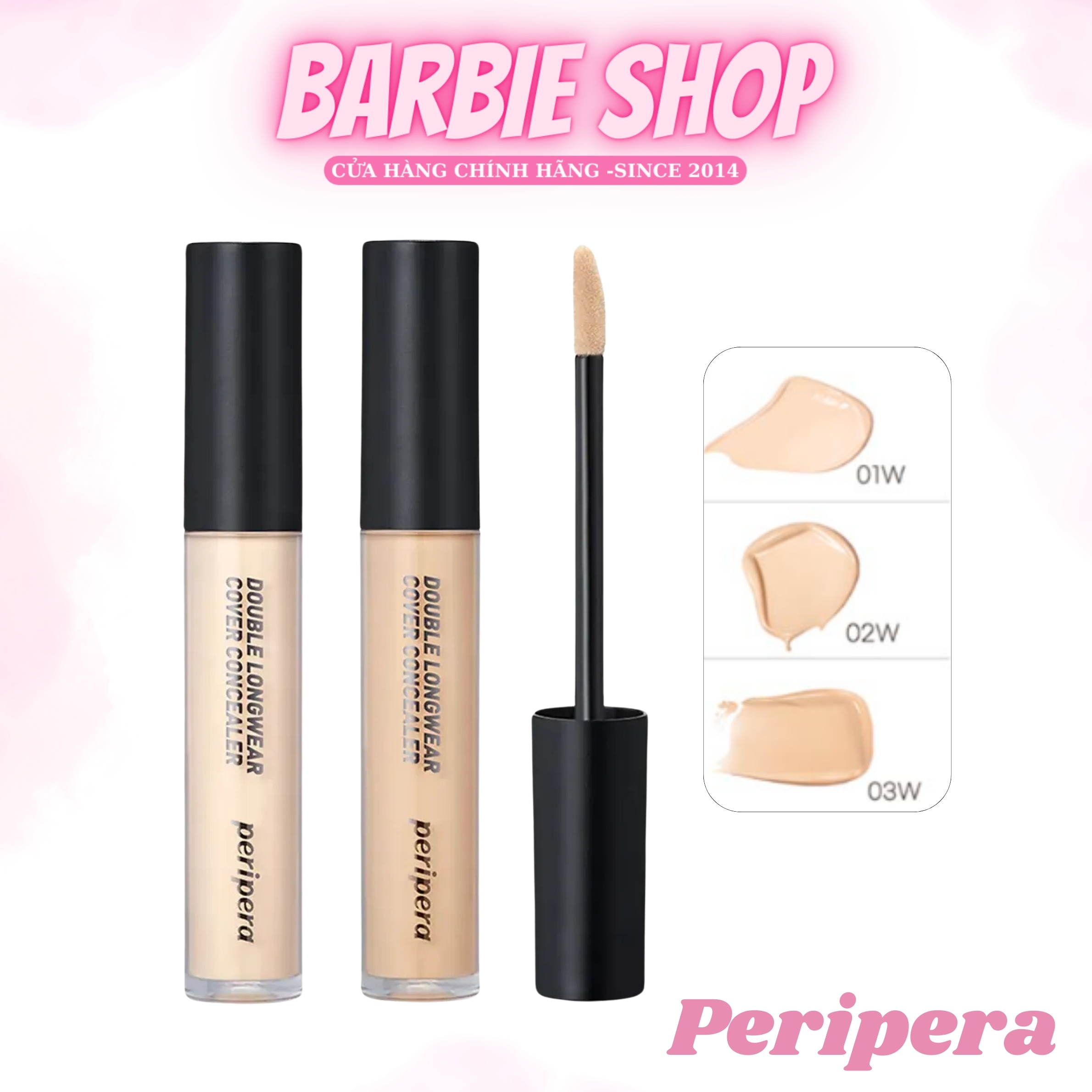 Kem Che Khuyết Điểm Ink peripera Double Longwear