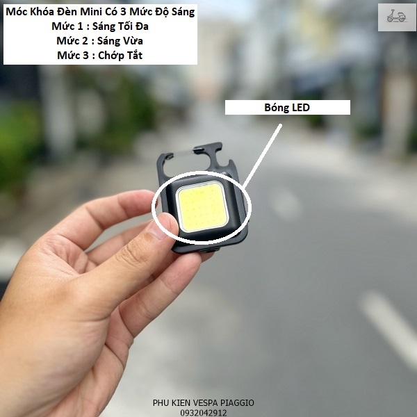 Móc Khoá Đèn Pin Đèn Pin Sạc Led COB Mini siêu sáng