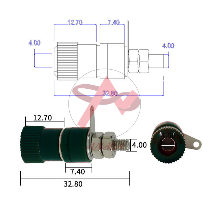 Đầu Jack JS910 B-B Dài - Jack Bắp Chuối Cái Các Màu