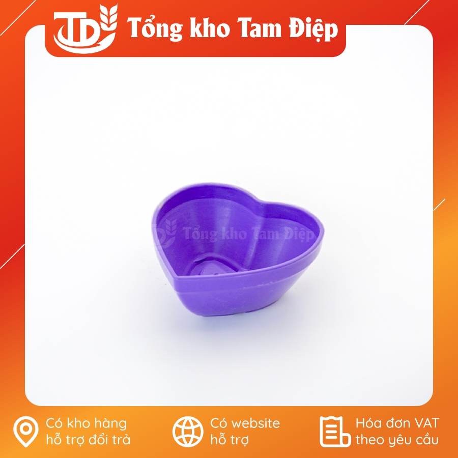 Chậu nhựa hình trái tim mini đủ màu