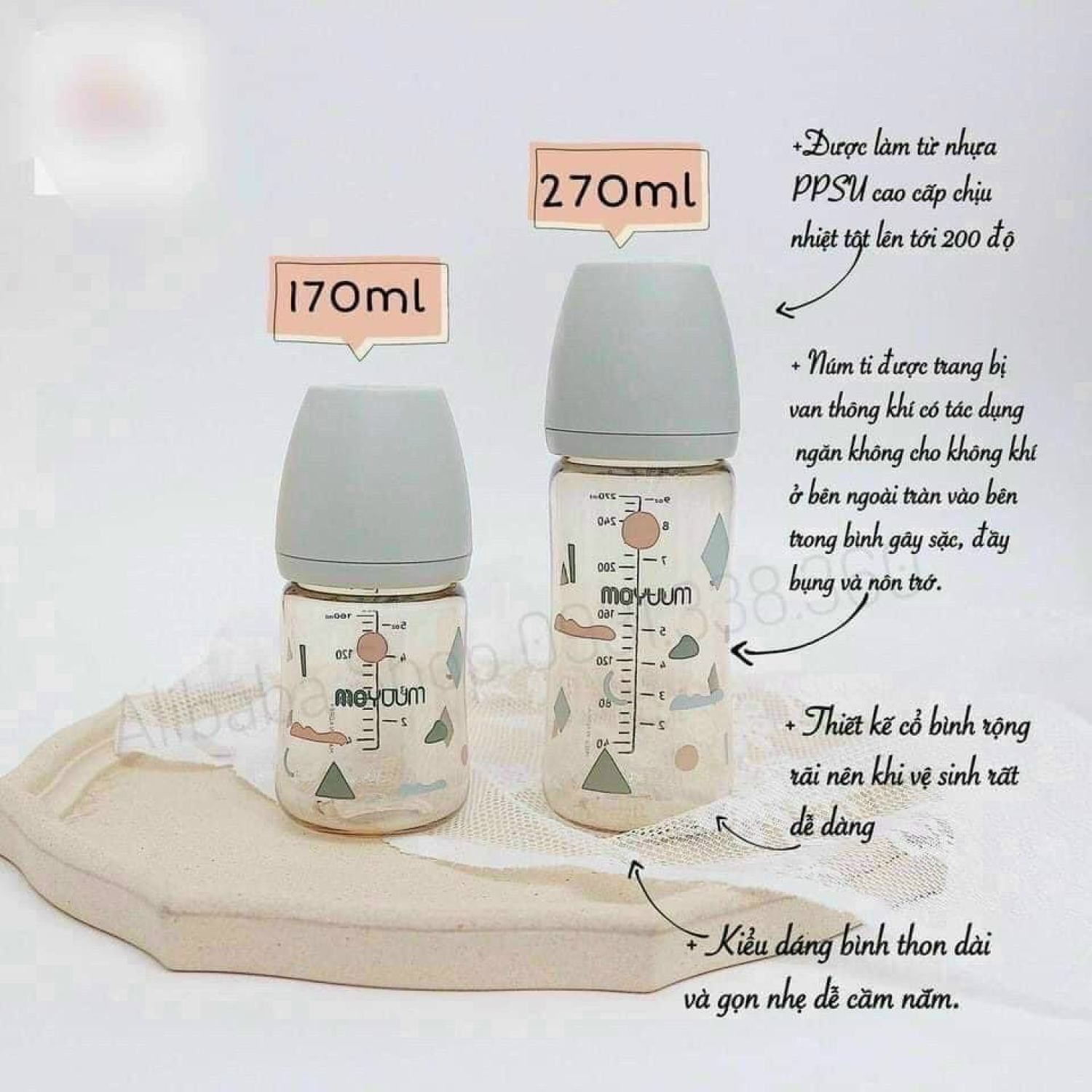 [HCM - CHÍNH HÃNG] Bình sữa Moyuum Đủ Loại Hàn Quốc 170ml, 270ml