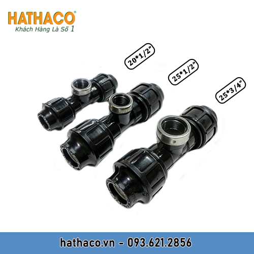 Tê 20 Ren Trong 20 (ren 1/2") HATHACO Dùng Cho Ống HDPE