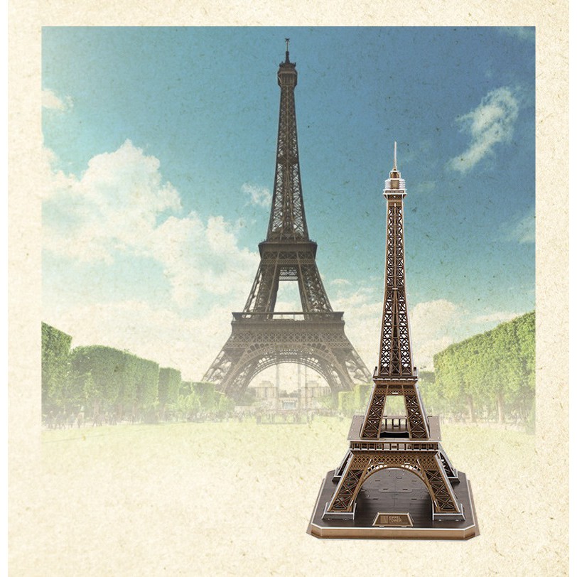 Mô hình giấy 3D CubicFun - Led tháp Eiffel - (L091h) - Kiến trúc có đèn led