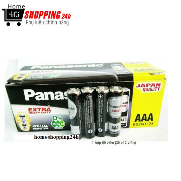 [HCM]Combo 60 Pin AAA Panasonic R03NT/2S (Hộp 60 Viên Pin) [homeshopping24h]