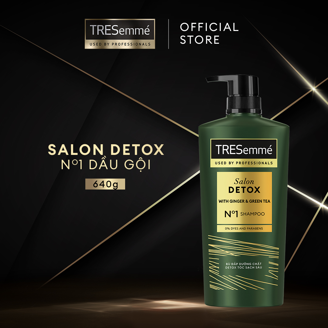 Dầu Gội TRESemmé Salon Detox Cho Tóc Sạch Sâu Gừng Và Trà Xanh Dưỡng Tóc Chắc Khỏe 640g