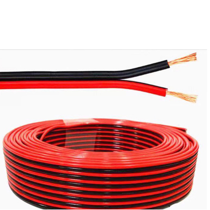 Dây điện đôi đỏ đen 26awg 24awg 22awg - đồng nguyên chất - 100 mét