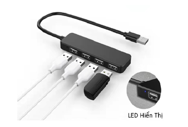 HUB Type C và HUB USB cho 4 cổng USB 2.0, USB OTG