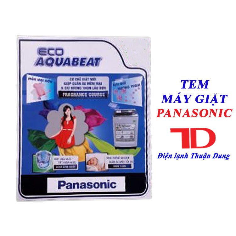Tem dán máy giặt panasonic, tem panasonic