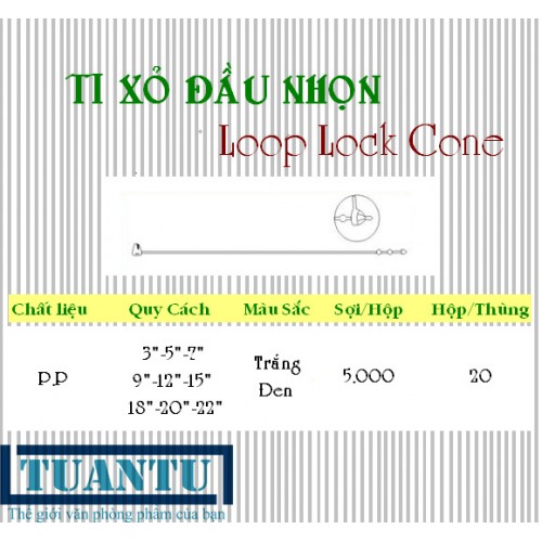 [HCM]Ti xỏ đầu nhọn - Dây treo nhãn đầu nhọn - loop lock pin