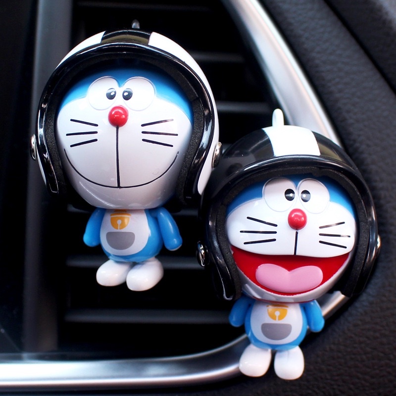 Móc khoá doremon đội nón bảo hiểm cute EDC simple