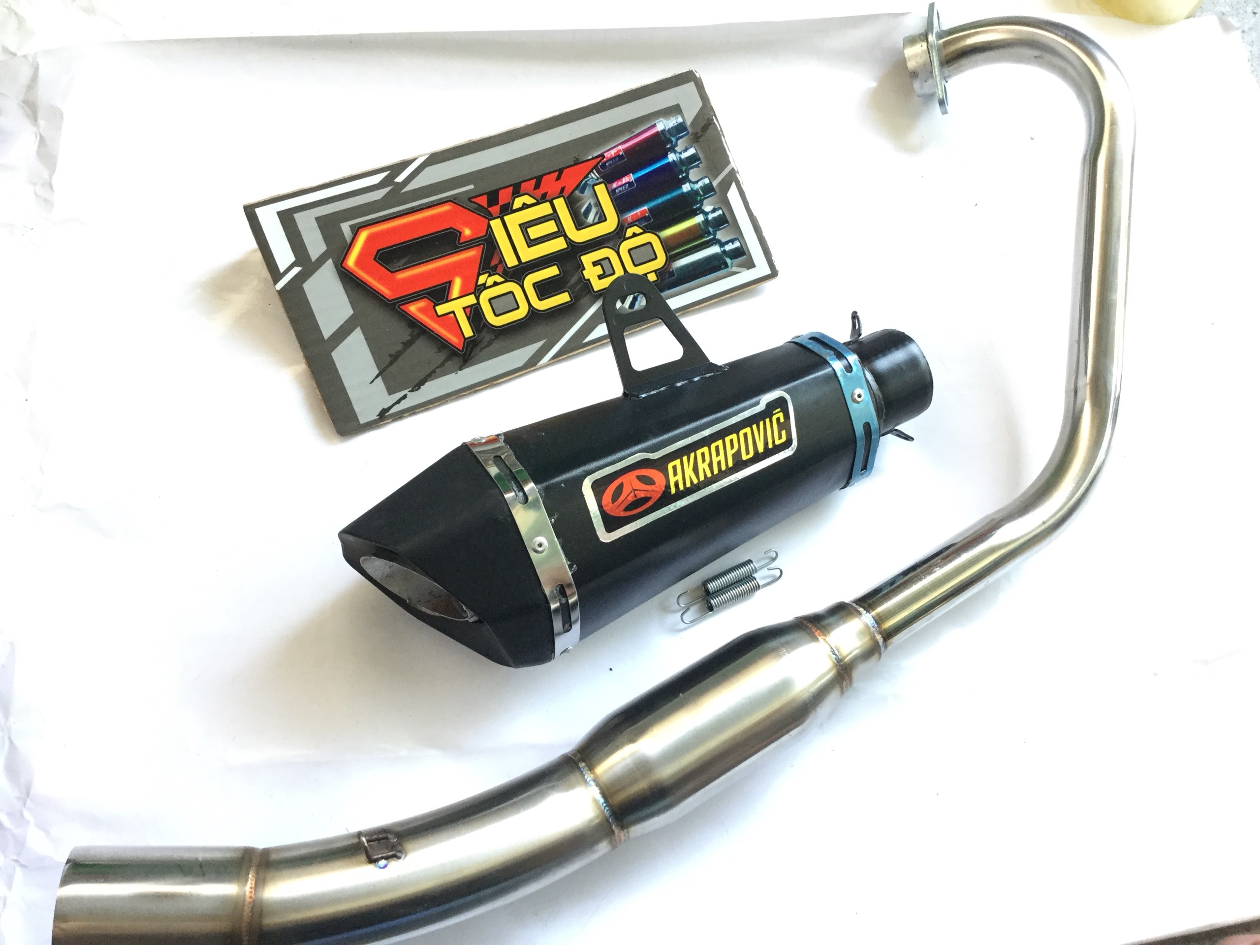 PÔ AKAPOVIC ĐEN FULL full cổ inox thẳng gắn wave, dream, sirius, axelo, exciter, winer, sonic, raider fi, satria, gsx , Sản Phẩm Chất Lượng, Gian Hàng Uy Tín, Giá Cả Cực Tốt, Mua Ngay.