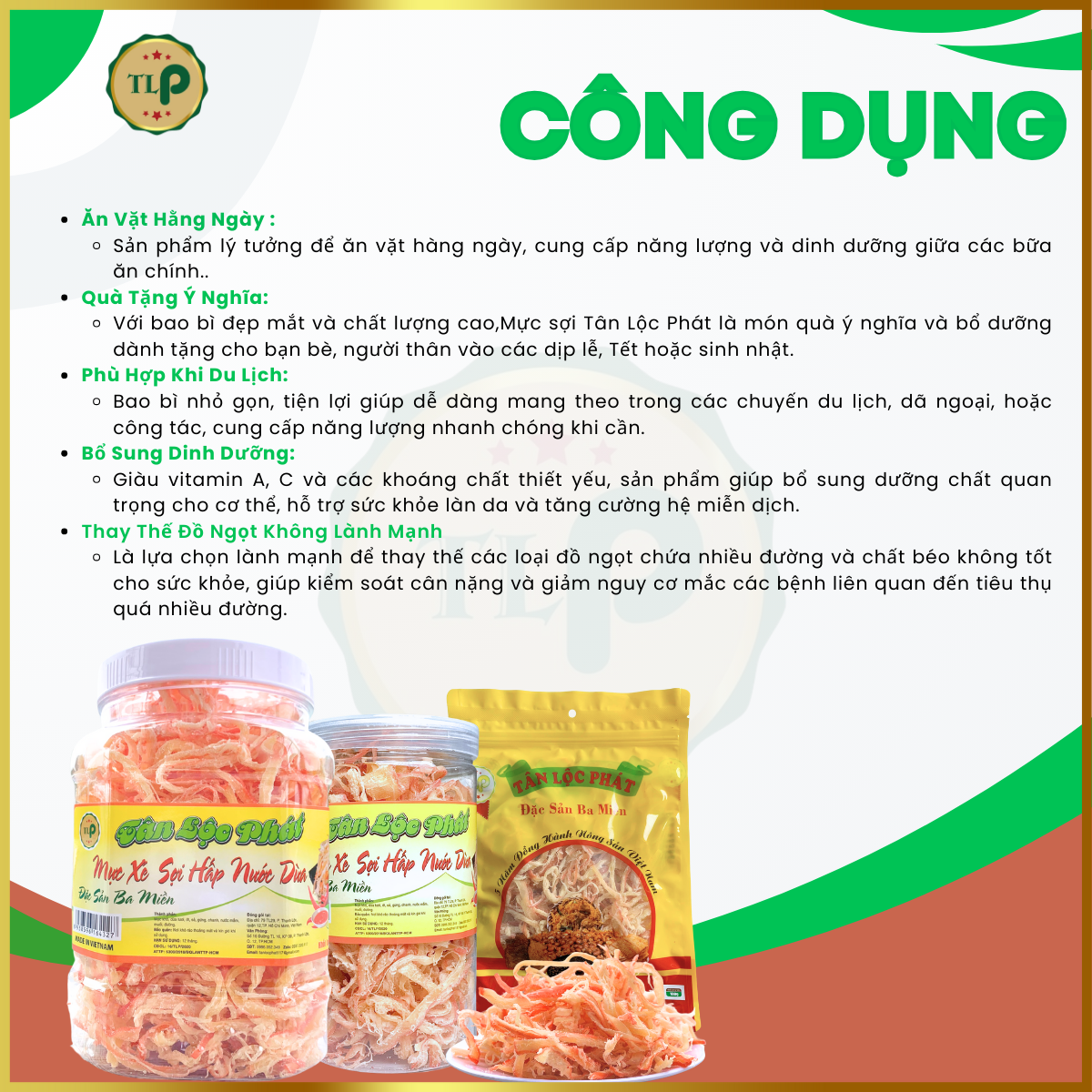 Steamed Squid with Coconut Juice Tan Loc Phat Hu 500g
