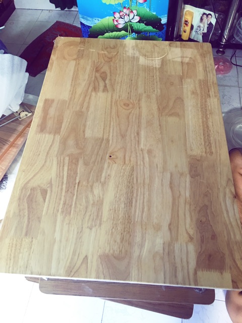 Bàn xếp mặt gổ cao su chân bóp 50-70cm