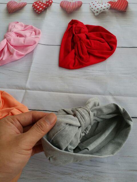 [HCM]Nón mũ turban thắt nơ cho bé từ 0 đến 2 tuổi