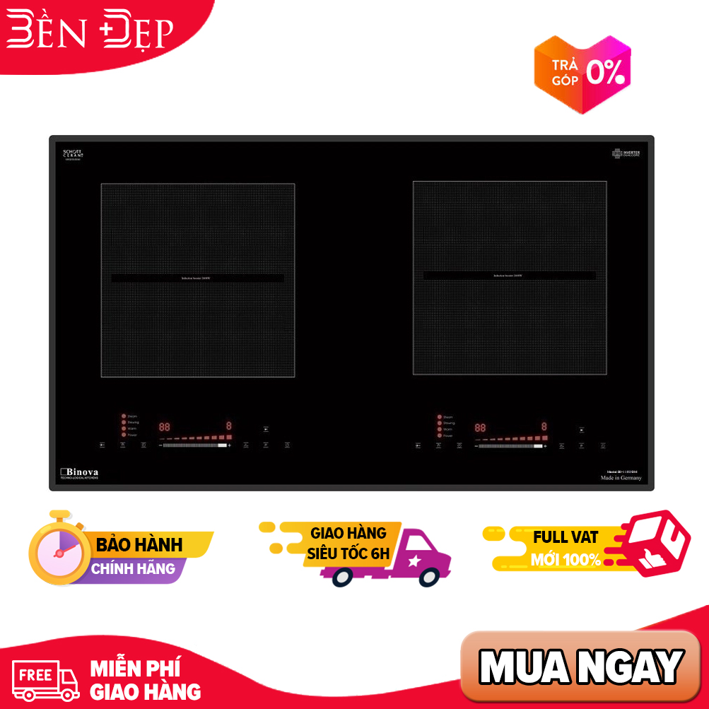 Bếp từ 2 vùng nấu binova bi-1105gm