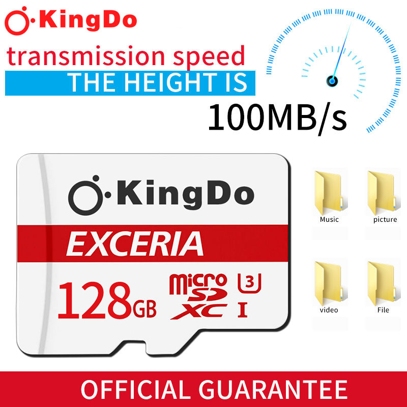 128GB  Memory Micro SD Card HC Class 10 128G + Reader  Đồng hồ LED quà tặng