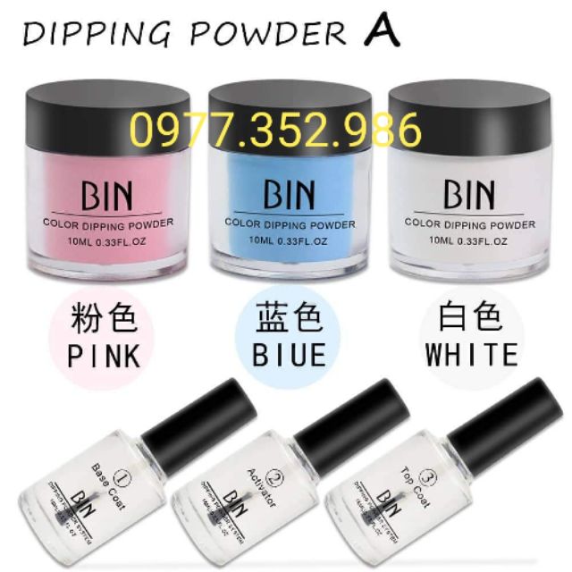 Sét Bộ 3 liên kết và 3 màu bột nhúng thương hiệu Bin