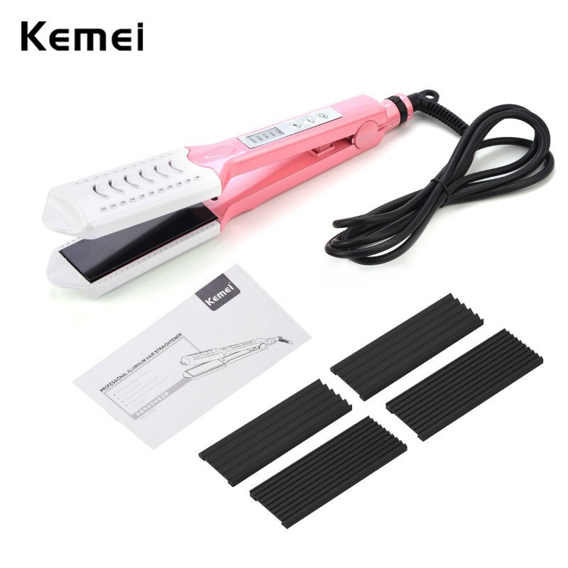 Máy duỗi bấm tóc 6 thẻ kemei km 1982