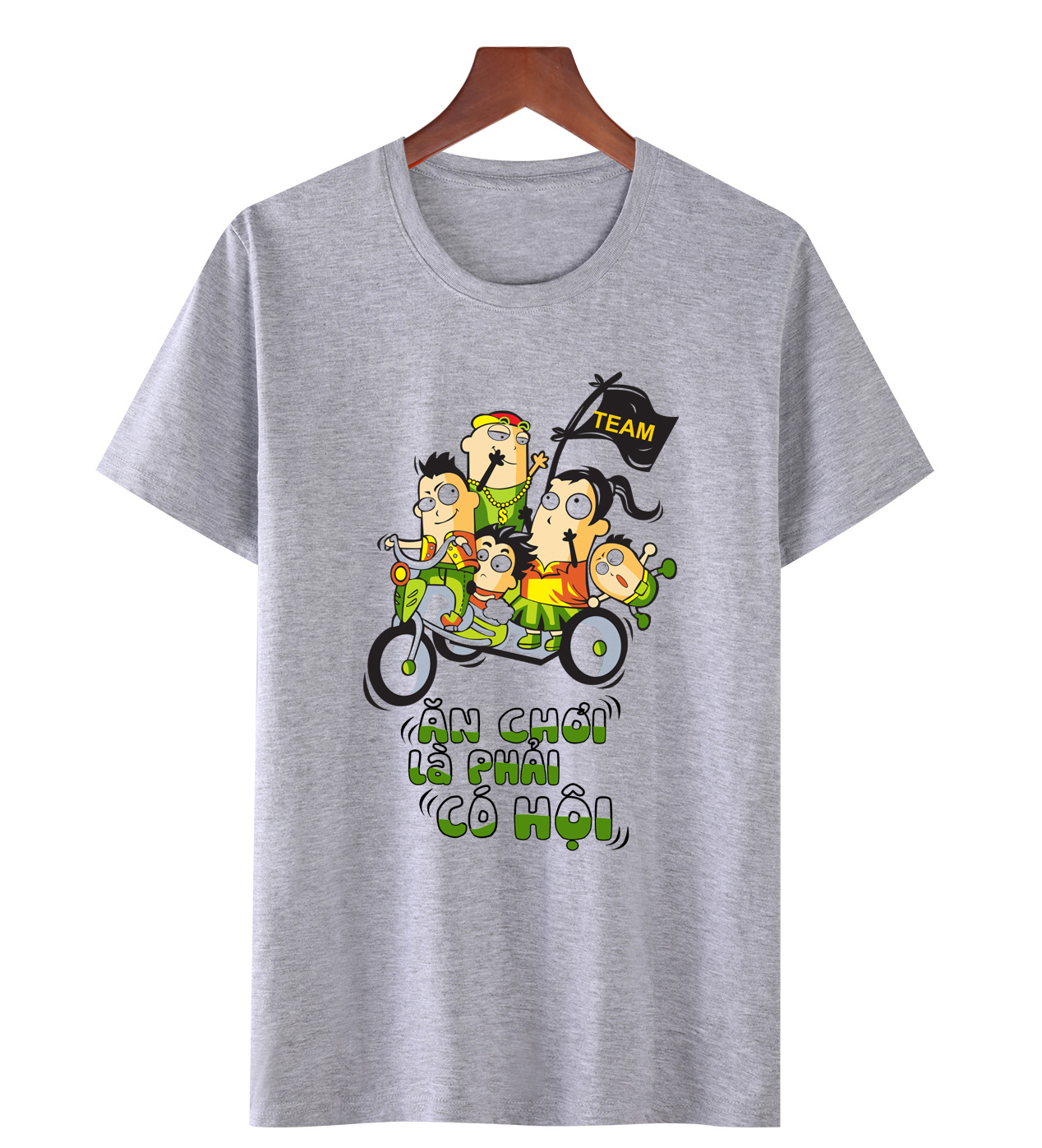Áo thun, áo phông đẹp ĂN CHƠI LÀ PHẢI CÓ HỘI thích hợp để mặc đi du lịch, chất vải thoải mái ATDL5  thương hiệu LAVIESHOP