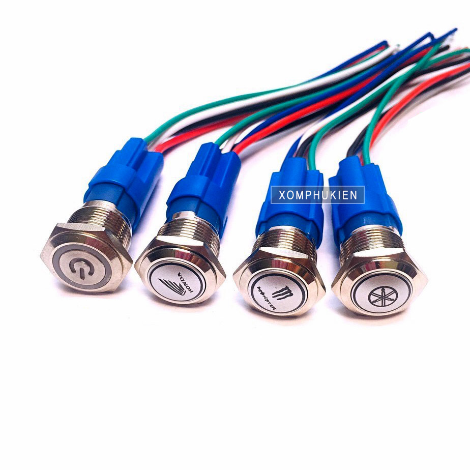 Công Tắc Led Nhấn Giữ Kèm Giắc Gắn Xe Máy [ 1 Chiếc ]