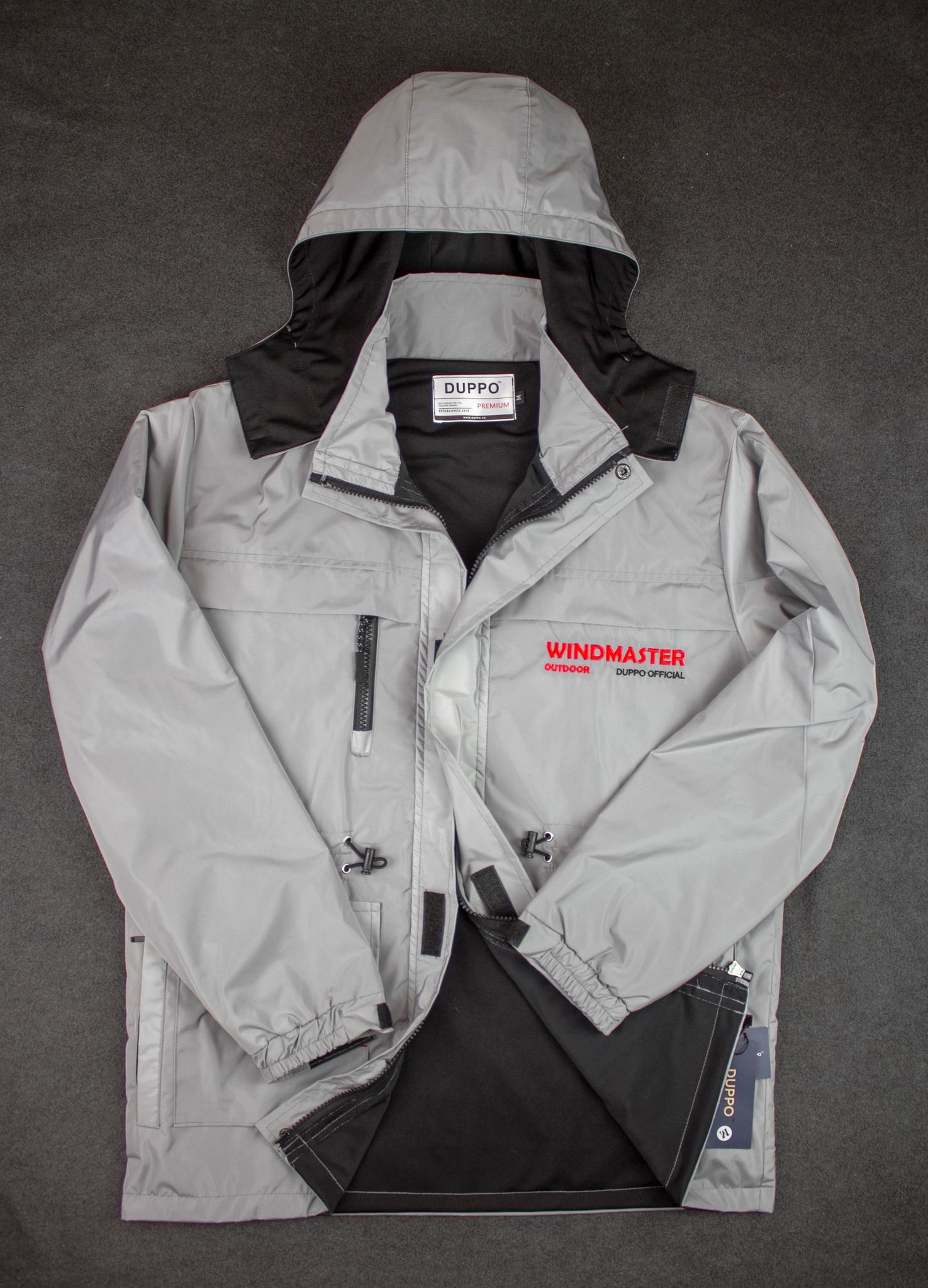 [HCM]Áo khoác dù WindMaster Jacket (Plus+) Logo thêu - Duppo