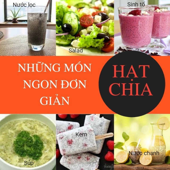 Hạt Chia Hữu Cơ [  ] Hạt Chia Đen Bolivia ( Gói 500Gr ) - Yêu Hạt