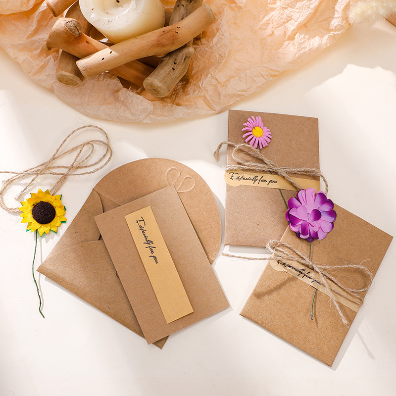 Set thiệp hoa khô handmade BAG U THOAKHO085