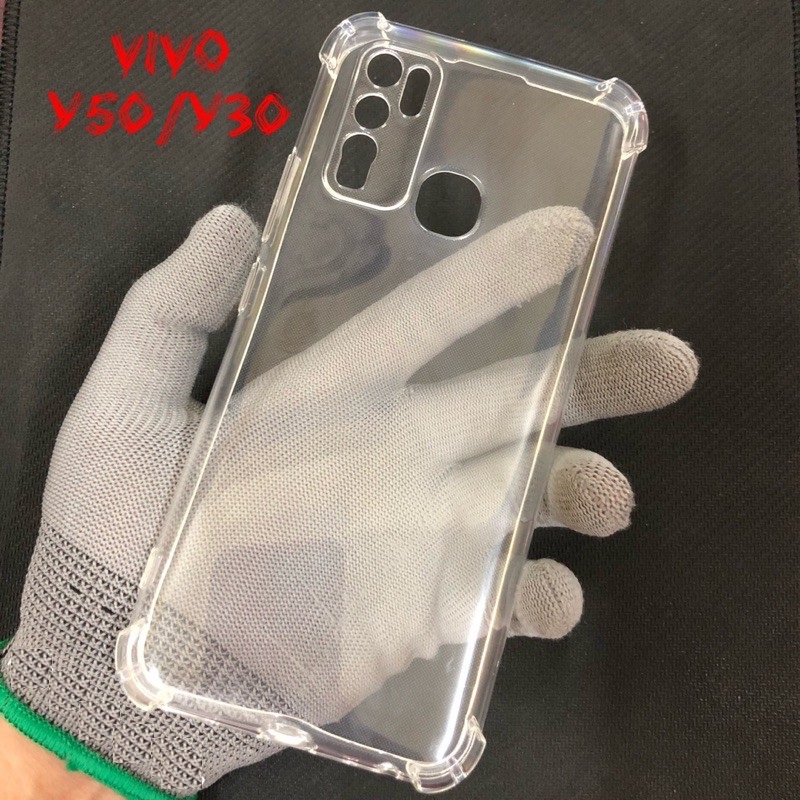 Ốp Vivo Y30 / Vivo Y50 - Dẻo Trong Chống Sốc Bảo Vệ Camera