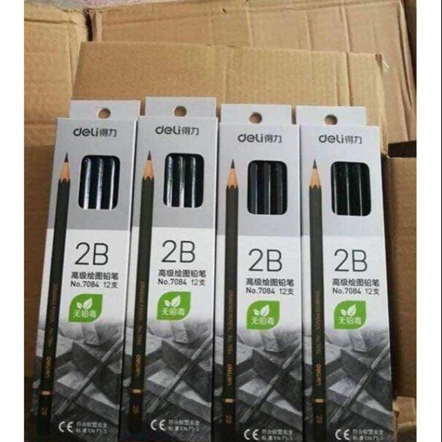 Hộp 12 bút chì 2B deli