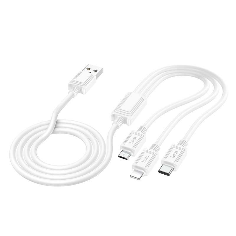 Cáp sạc 3IN1 Hoco X74 Micro+Type-C+Lightning sạc 2.0A dài 1M cho Smartphone