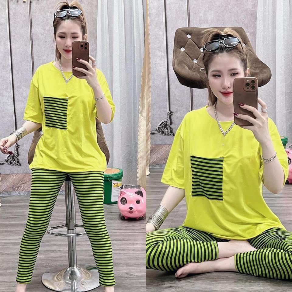 SET BỘ THỜI TRANG DÀI PHỐI TÚI SỌC SIÊU DỄ THƯƠNG