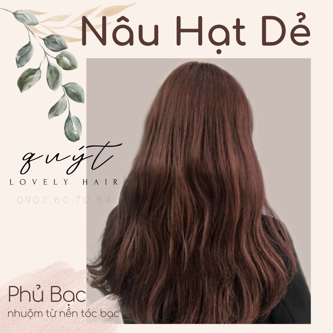 Thuốc nhuộm tóc màu NÂU HẠT DẺ TRẦM PHỦ BẠC- TẶNG OXY