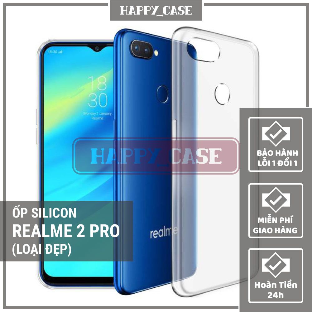 Ốp Lưng Điện Thoại REALME 2 PRO (LOẠI ĐẸP) Thin Transparent Silicon