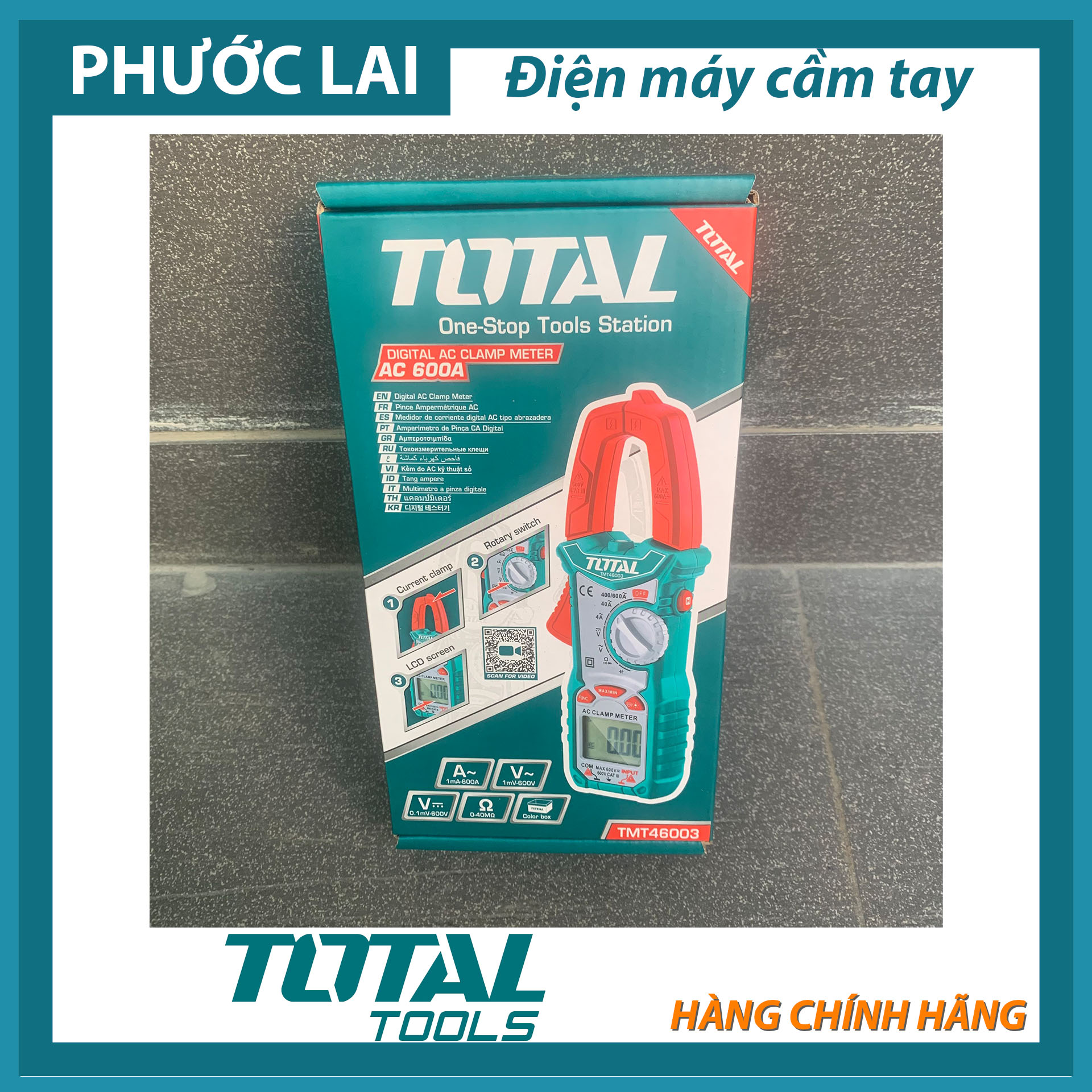 Kềm đo AC kỹ thuật số (nâng cấp từ mã TMT46002) TOTAL TMT46003