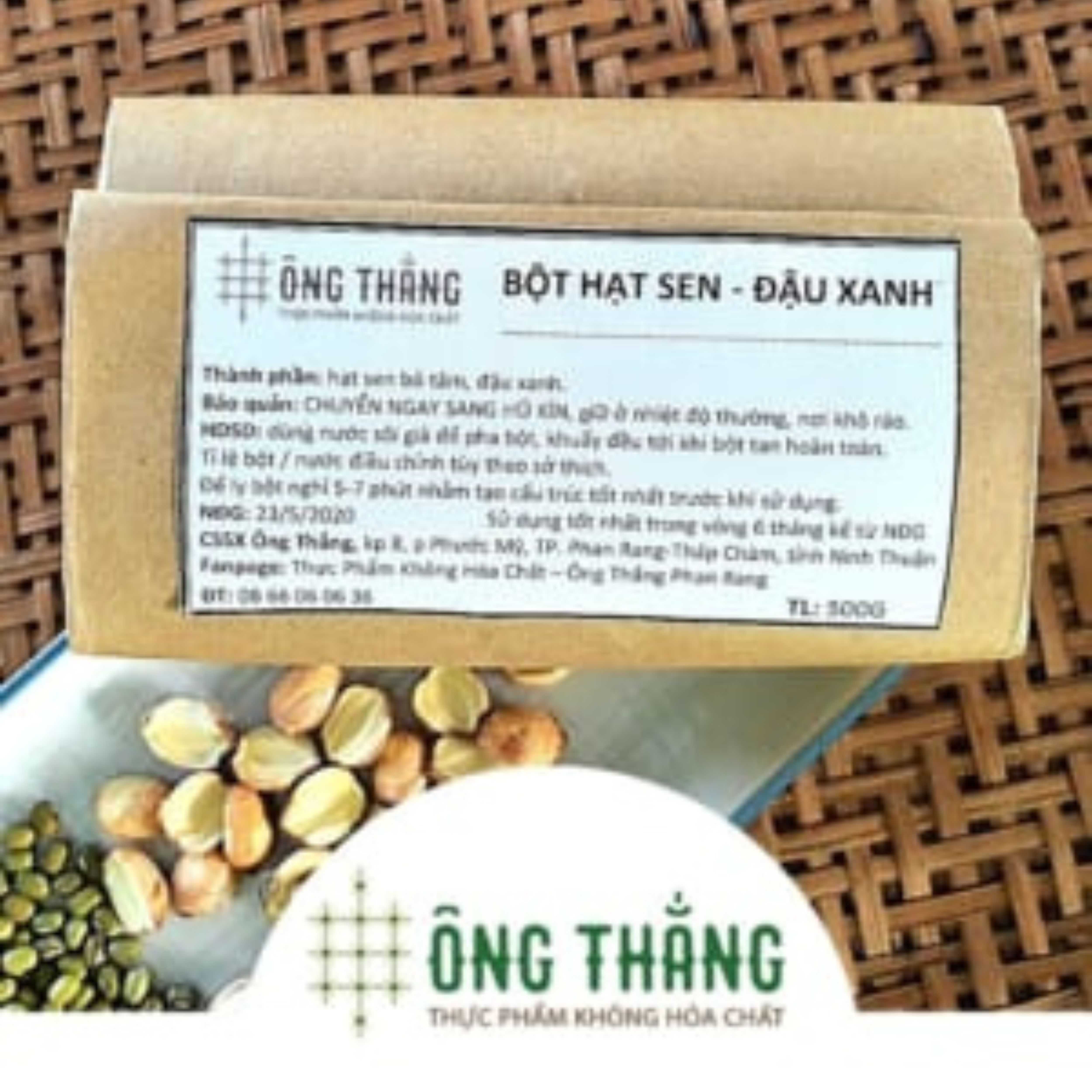 Bột đậu xanh, hạt sen ÔNG THẮNG - 500G – GÓI
