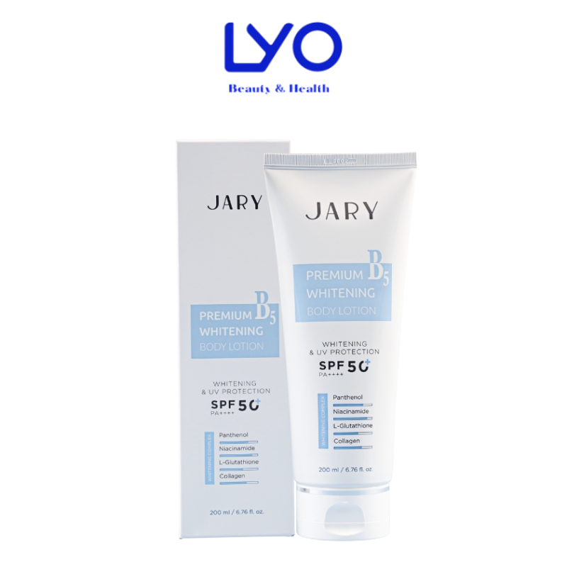 Sữa dưỡng thể trắng da jary premium b5 whitening body lotion 200ml