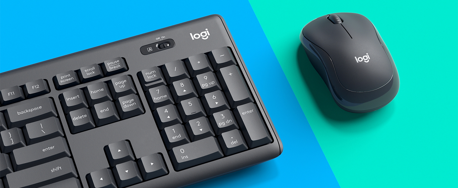 Bàn phím chuột Logitech MK295 Silent Yên lặng, Không dây Kết nối Usb 2.4GHz, Công nghệ Silent Touch giảm tiếng ồn