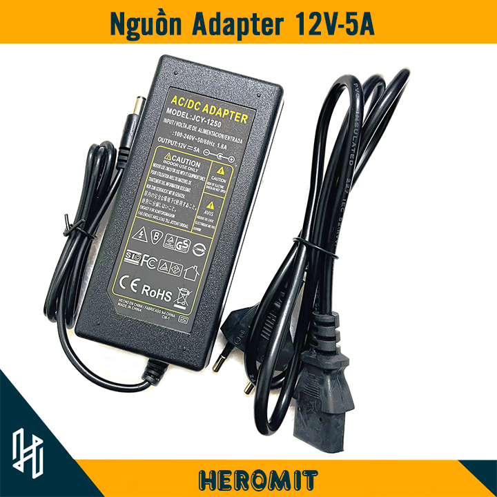 Nguồn Adapter 12V 5A Công suất Thực