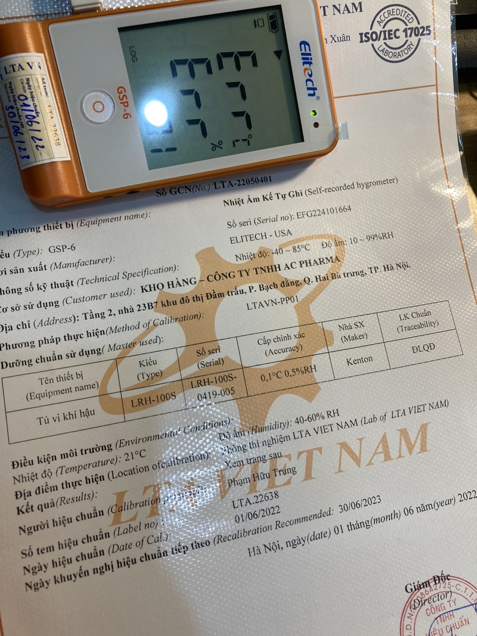 [HN] NHIỆT ẨM KẾ TỰ GHI Elitech GSP-6 pro (Đã bao gồm giấy hiệu chuẩn)