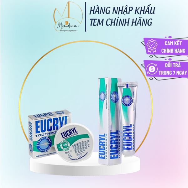 Kem đánh trắng răng Eucryl & Bột tẩy trắng Eucryl giá rẻ