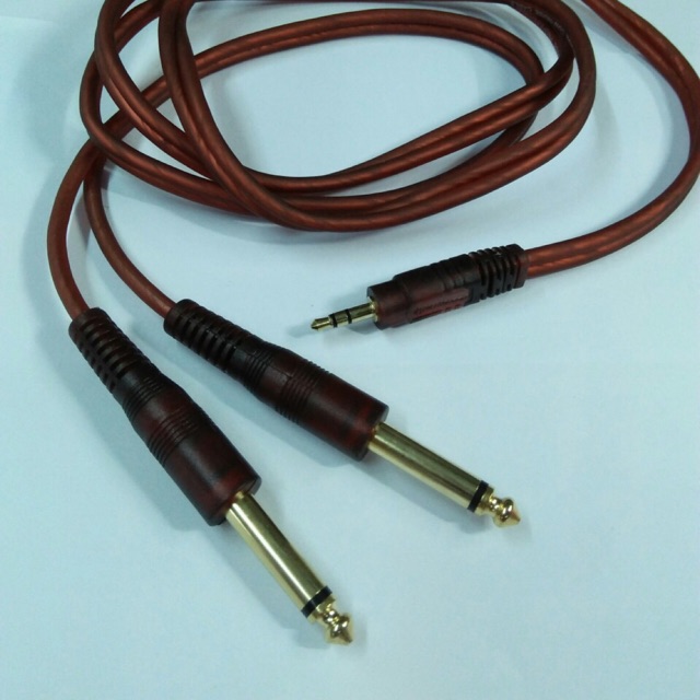 Dây tín hiệu 1 đầu 3.5 ra 2 đầu 6 li dài 1,5 mét chống nhiễu