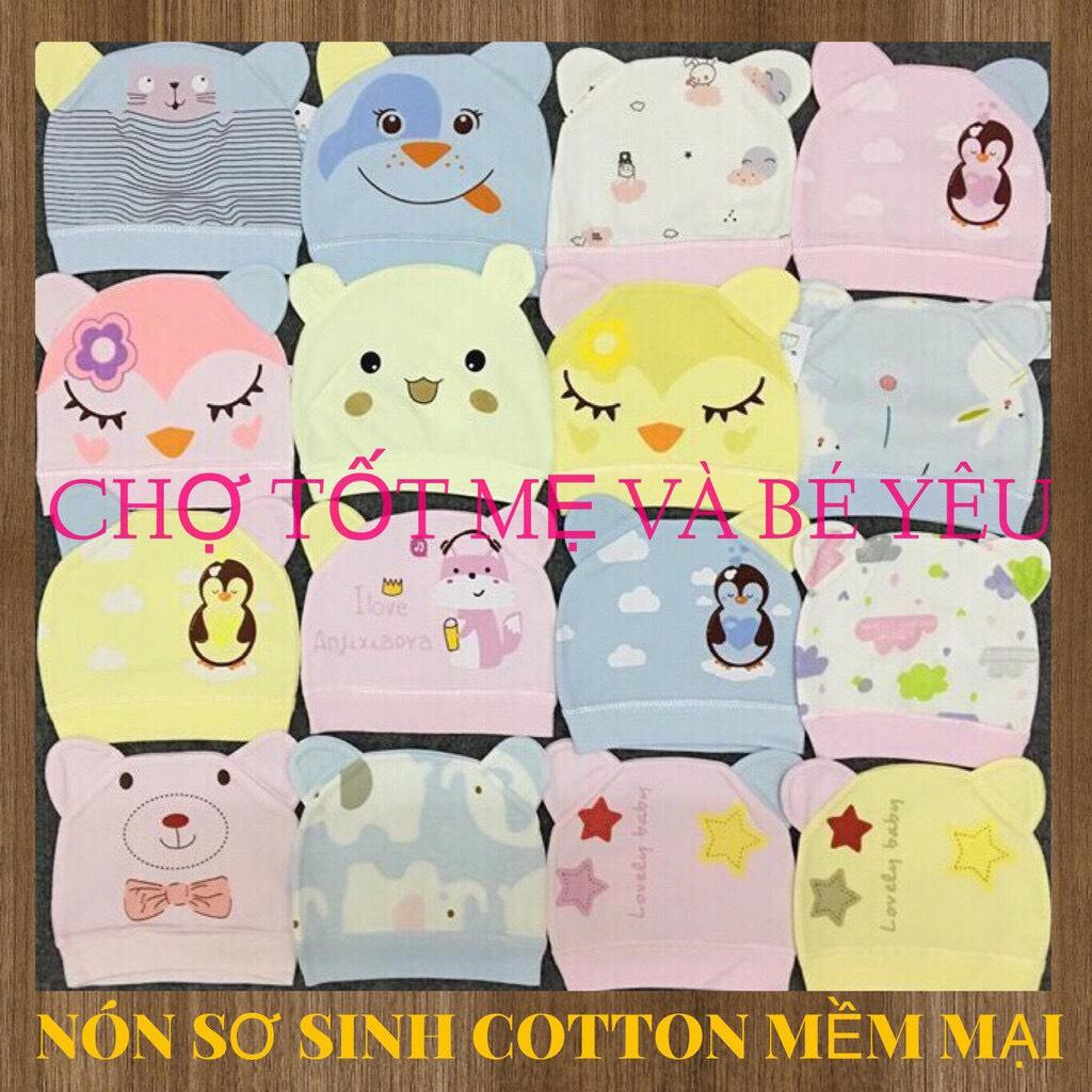 [HCM]NÓN CHO BÉ SƠ SINH COTTON MỀM MẠI