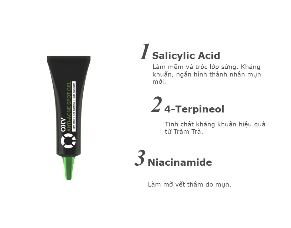(HCM) Gel sạch mụn mờ thâm Oxy Anti-Acne Spot Gel (10g)