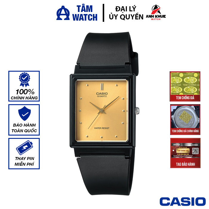 Đồng hồ unisex dây nhựa Casio chính hãng Anh Khuê MQ-38-9ADF