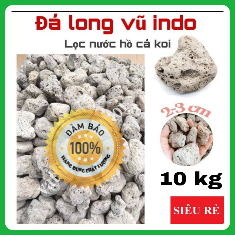 10kg nham thạch trắng đá long vũ indo 2-3 và 2-4 - vật liệu lọc