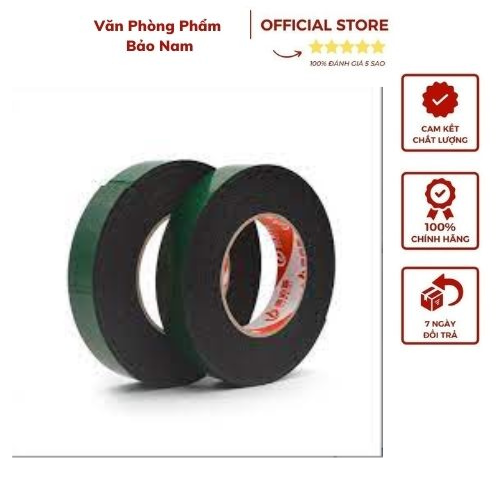 Băng Dính 2 Mặt Xốp Xanh - xốp vàng dài 8m siêu dính